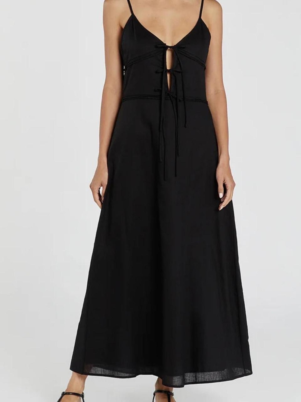 NWT Dissh black linen Mimi dress sz 4